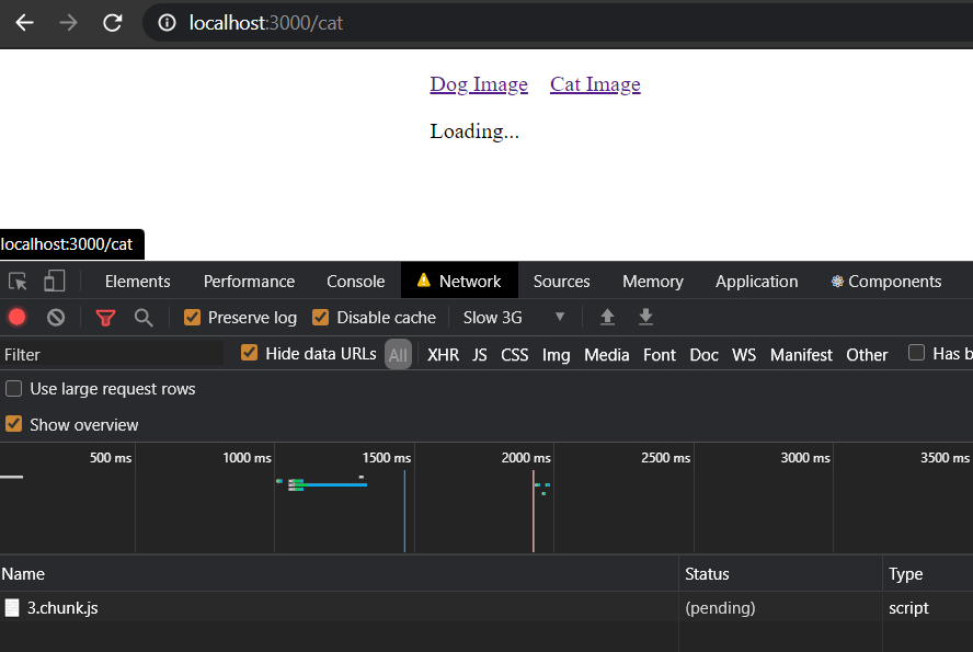 Loadable Component Loading