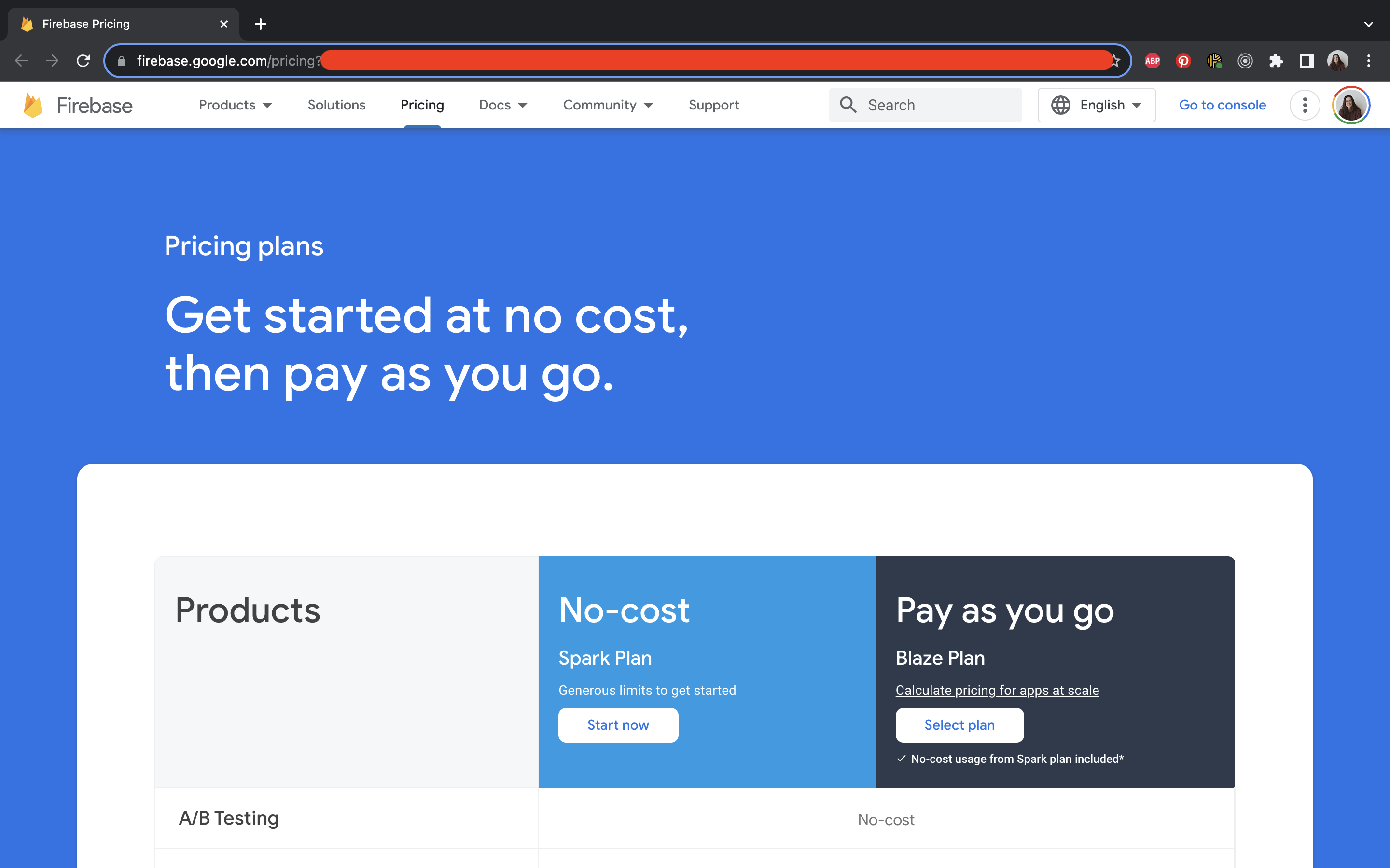 cost of using firebase services