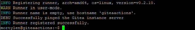 Gitea Runner Registred