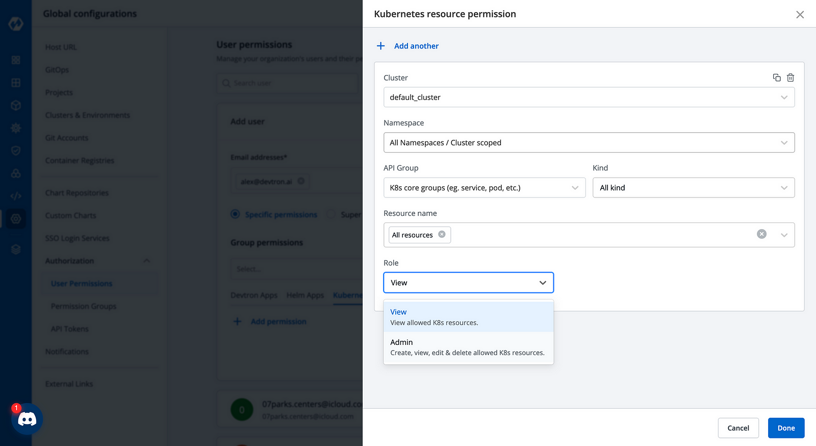 Granular Resource Based Access Control (RBAC)