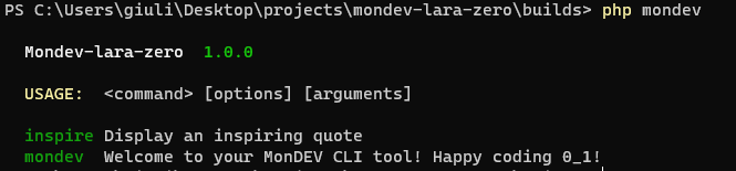 Laravel zero command helper