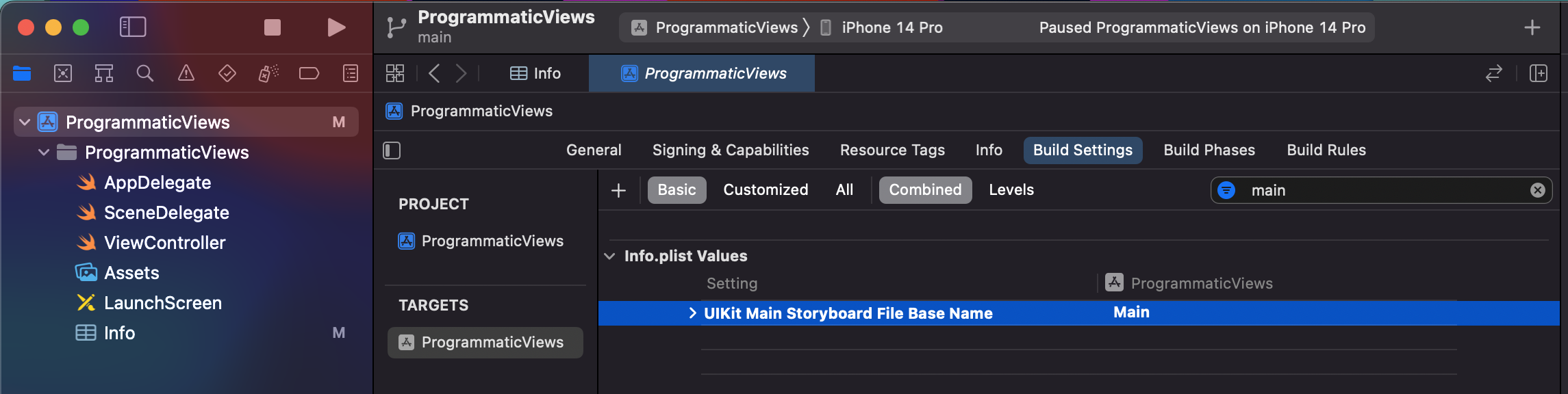 target storyboard delete reference