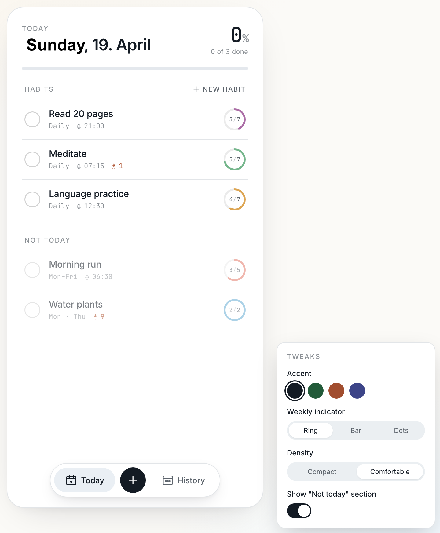 habit tracker - Claude Design