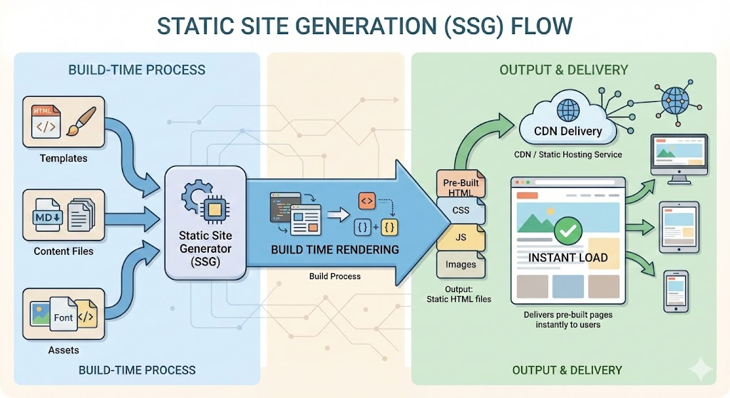 static site generation (SSG) workflow