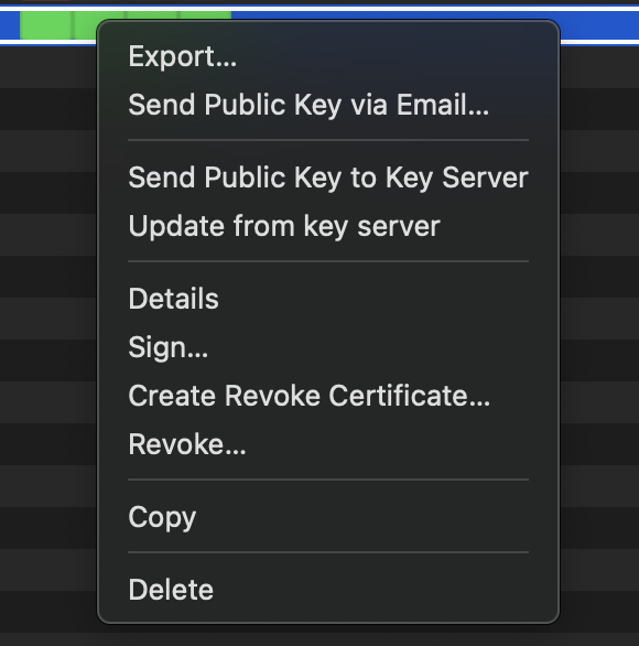 Right-click your new key and select “Copy”