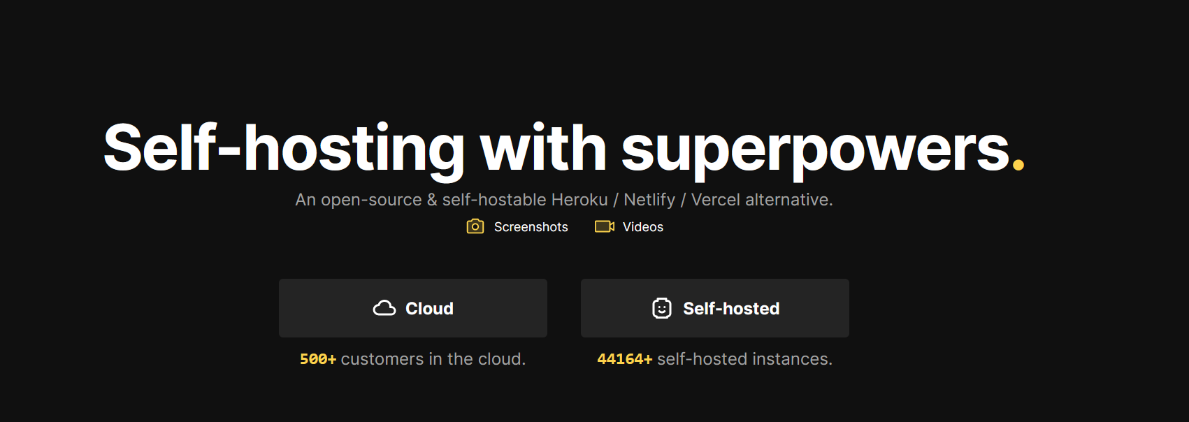 Coolify landing-page picture