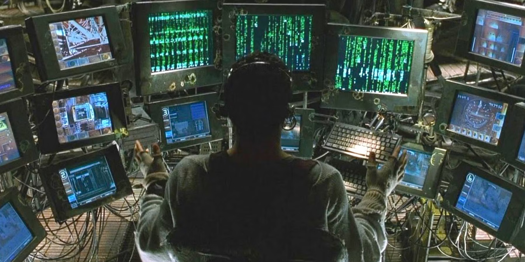 A security researcher from McAfee deploys a new rule to their vulnerability scanner (2003, colorized)
