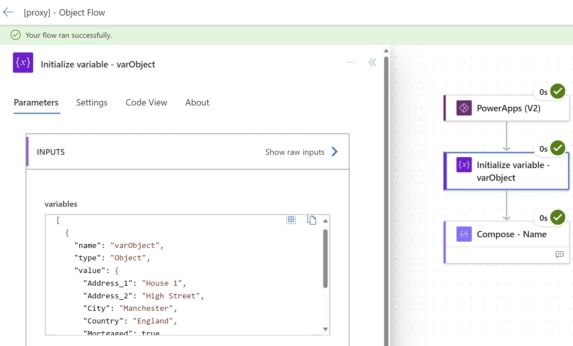 Power Automate - Object Received