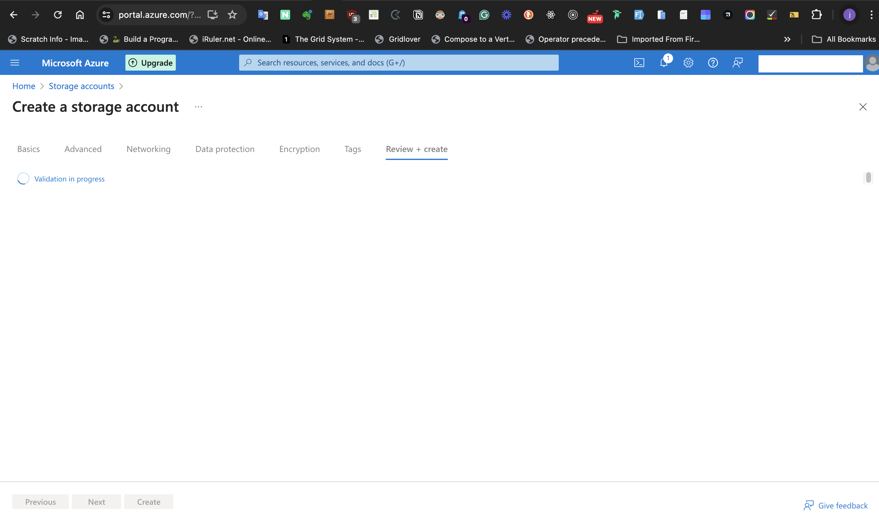 validating in progress