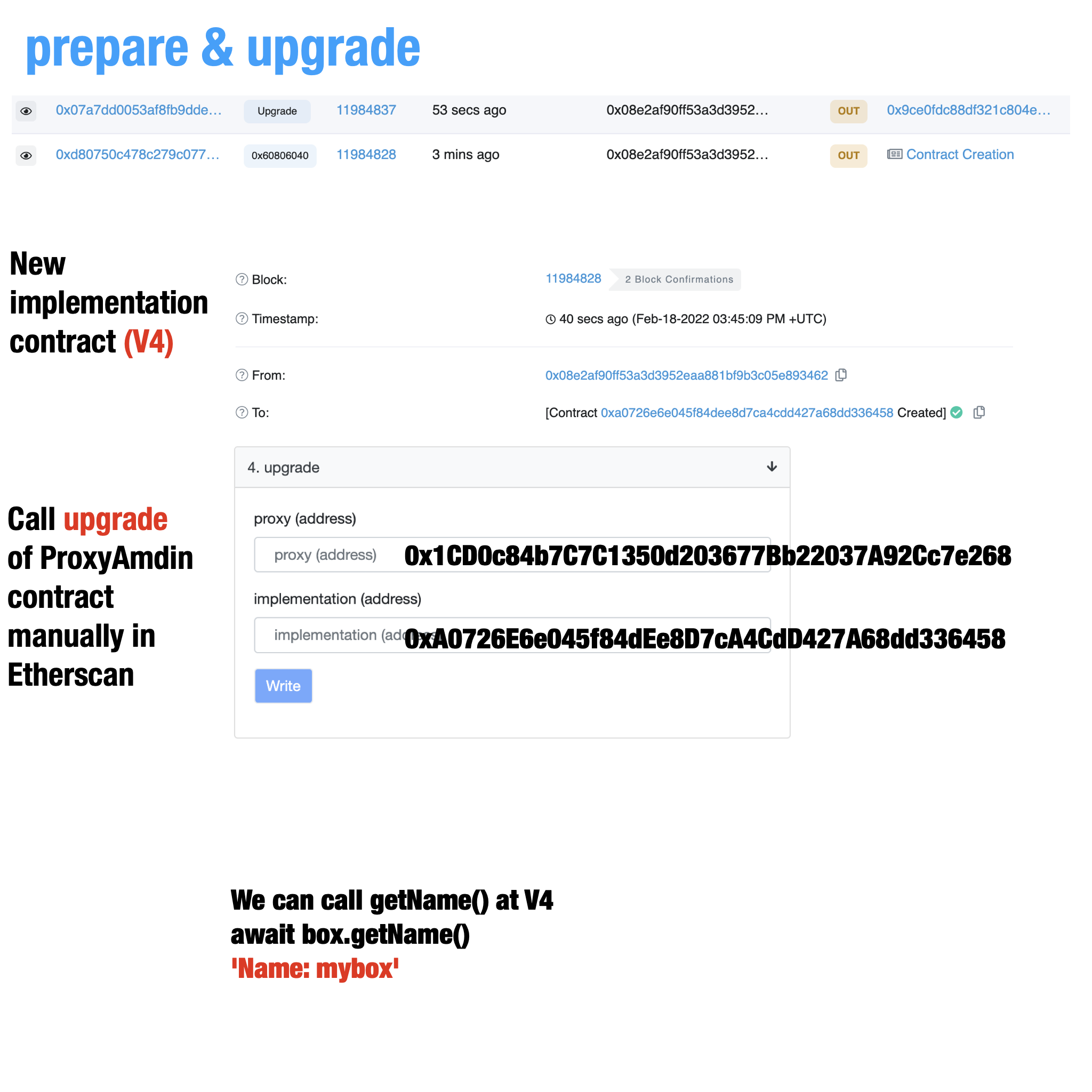 prepare BoxV4 and manually upgrade