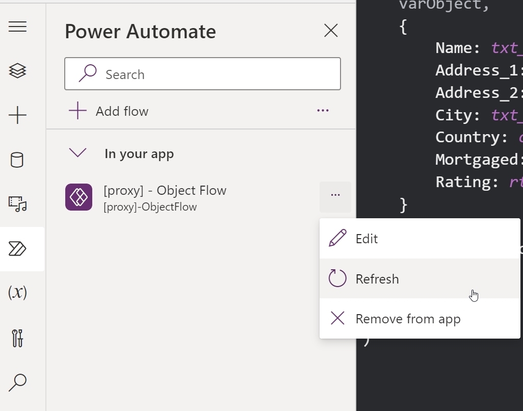 Power Apps - Refresh Flow