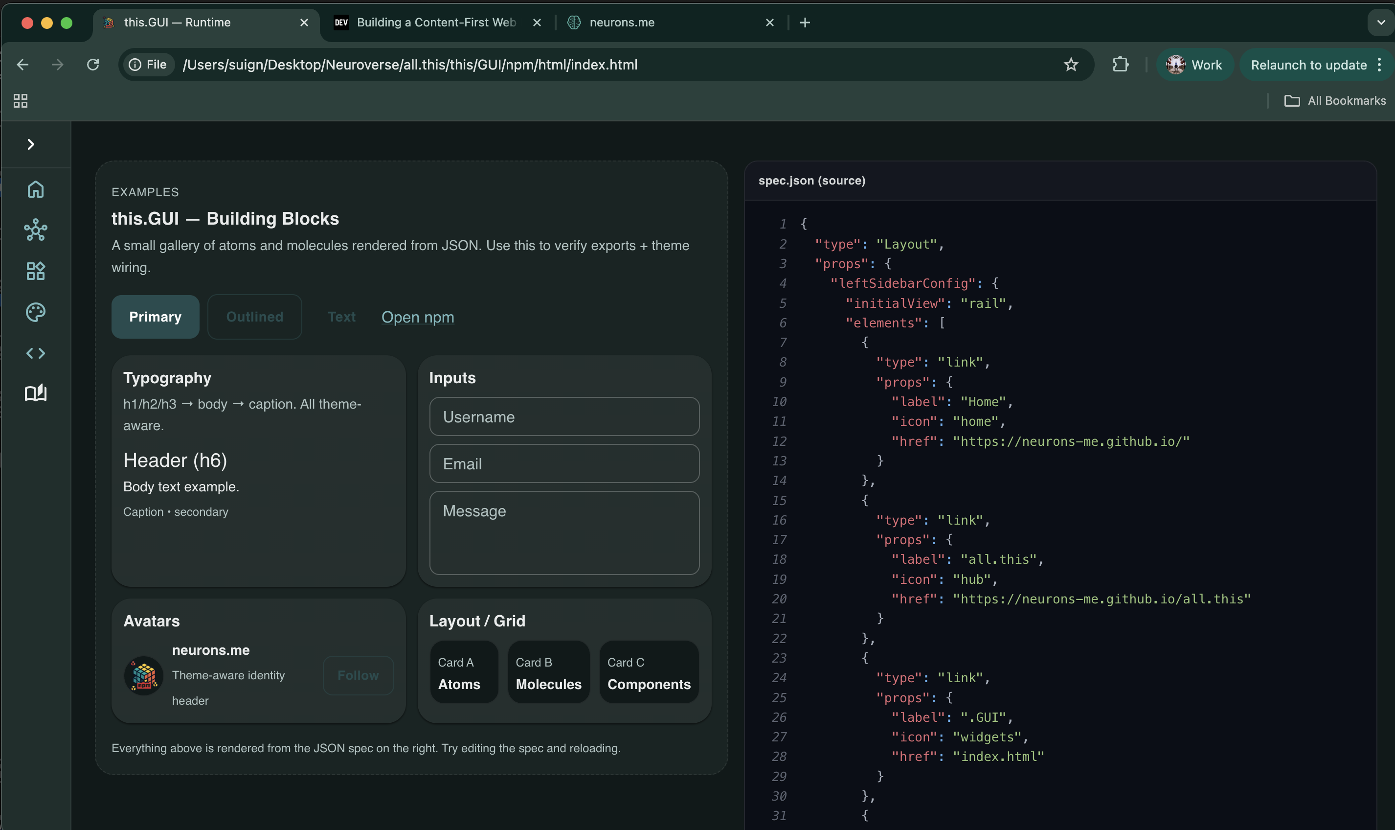 Diagram of repetitive UI development