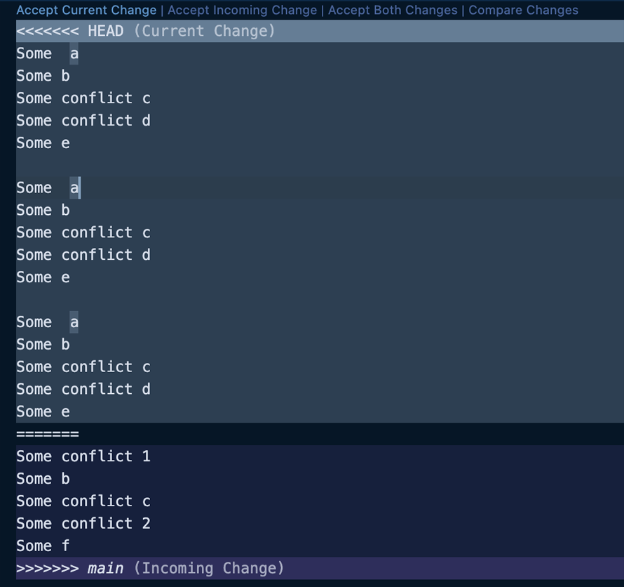 Resolving Git Merge Conflicts via Visual Studio Code