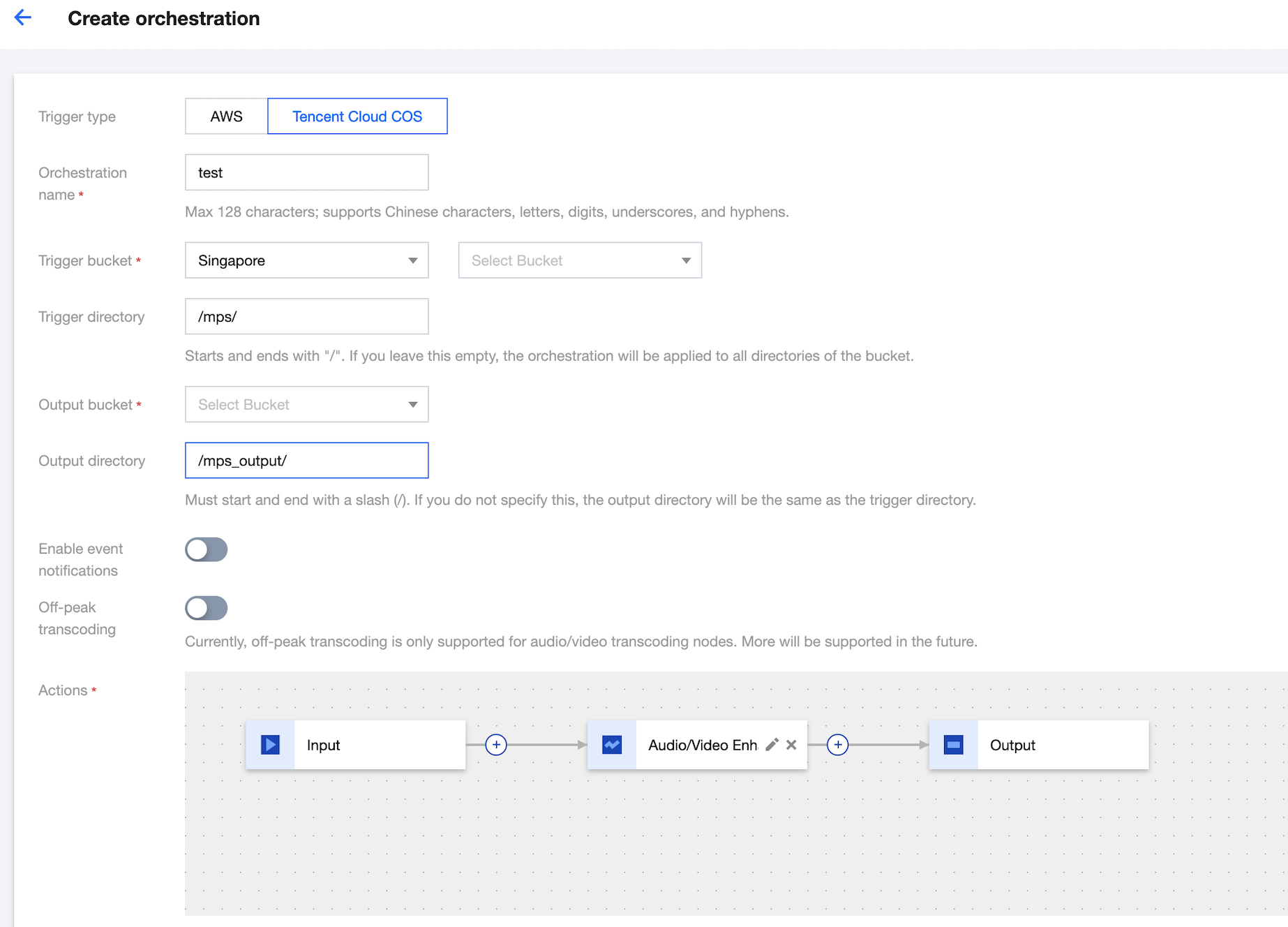 Create VOD Orchestration