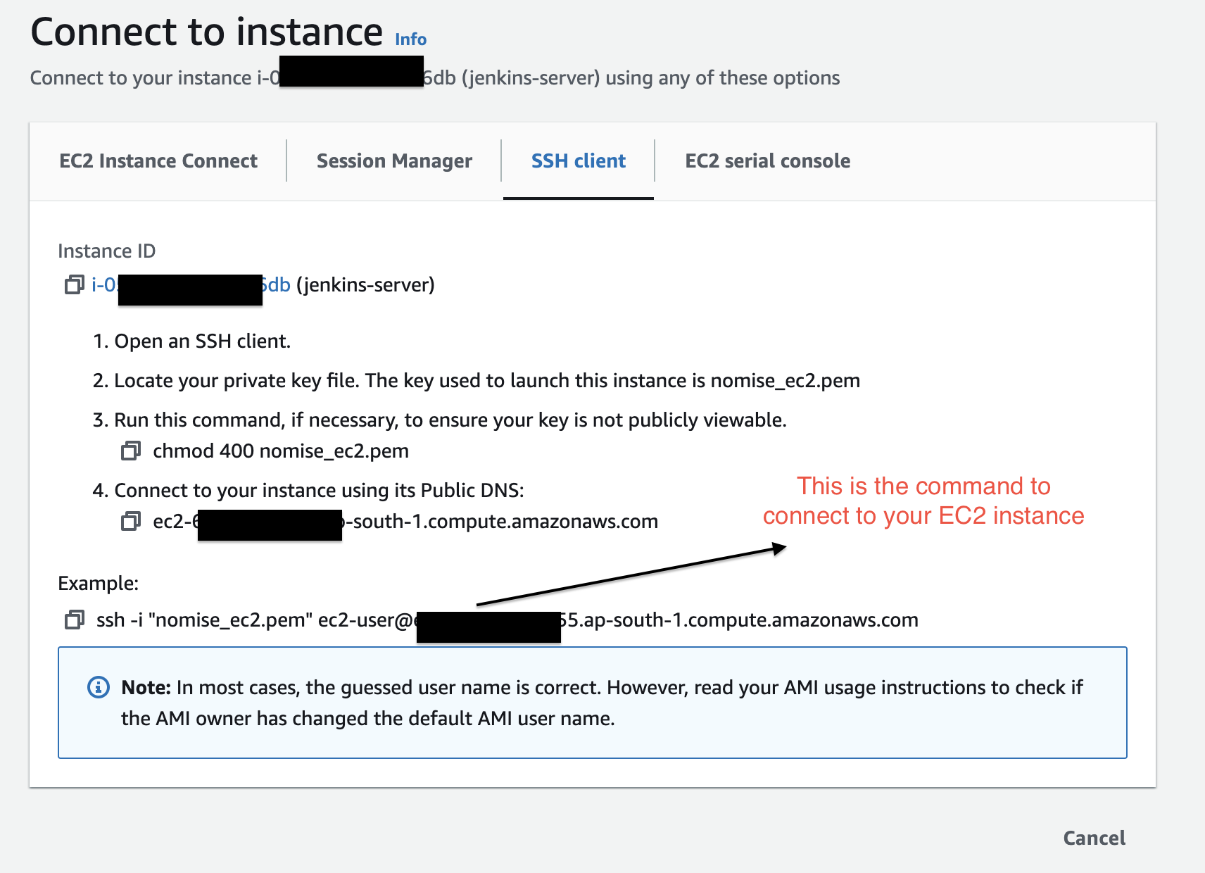 AWS EC2 Connect SSH
