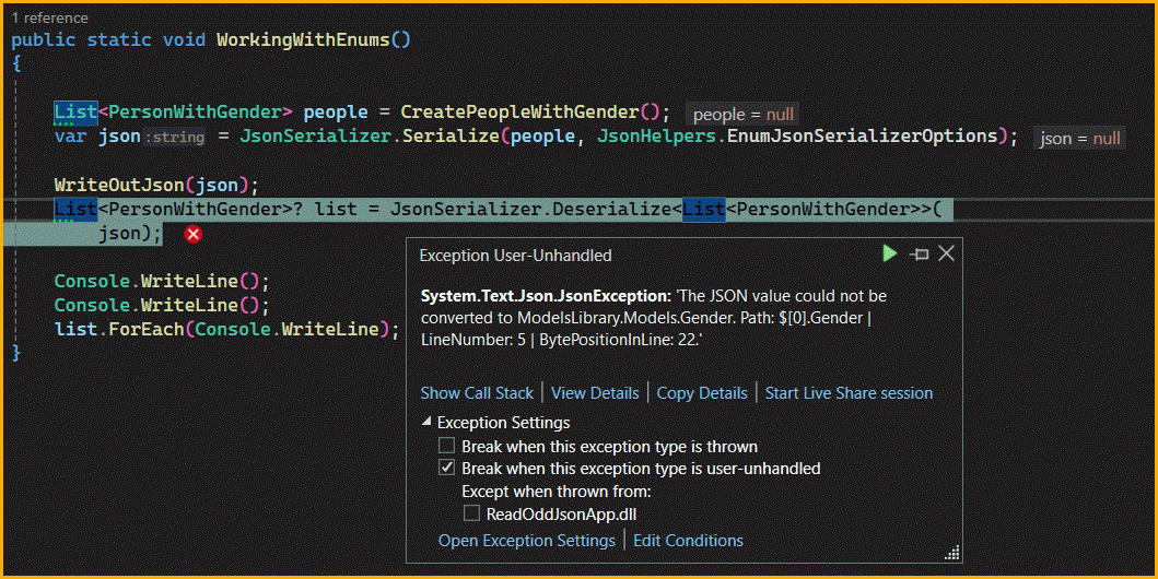 deserialization missing options