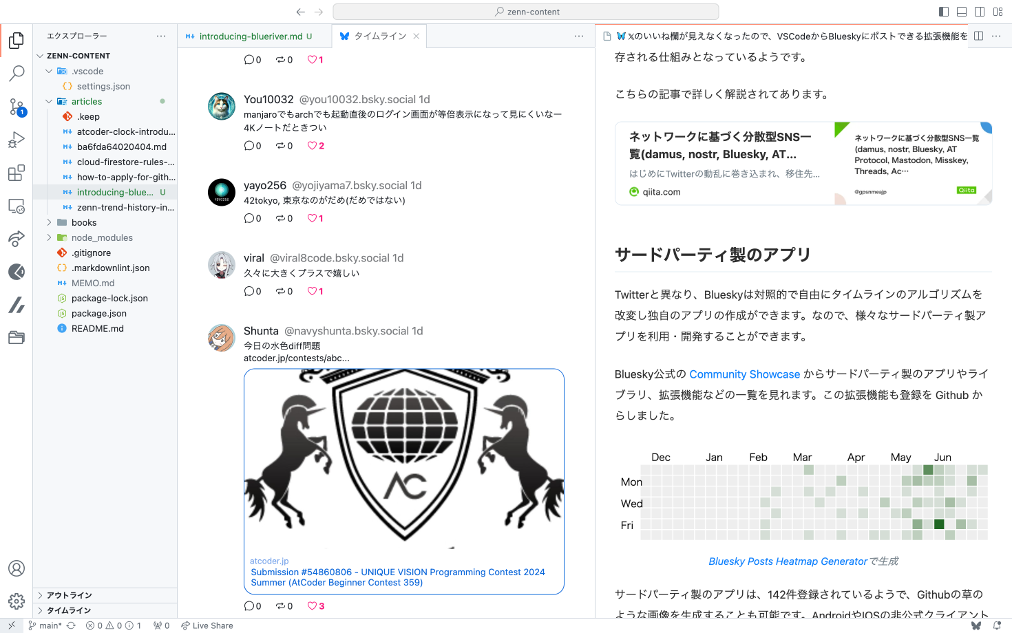 Timeline and blog Writing