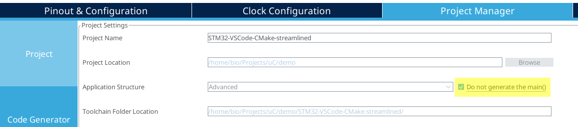 Configure don't generate main
