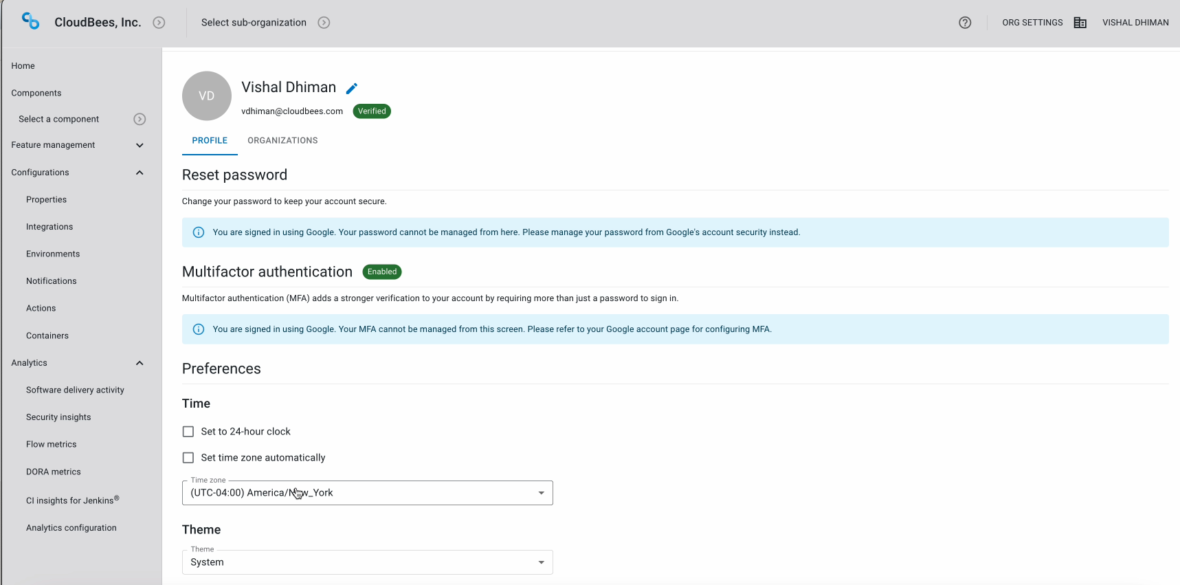 Time Zone - Analytics Reports