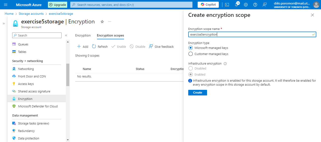 encryption scope microsoft managed key