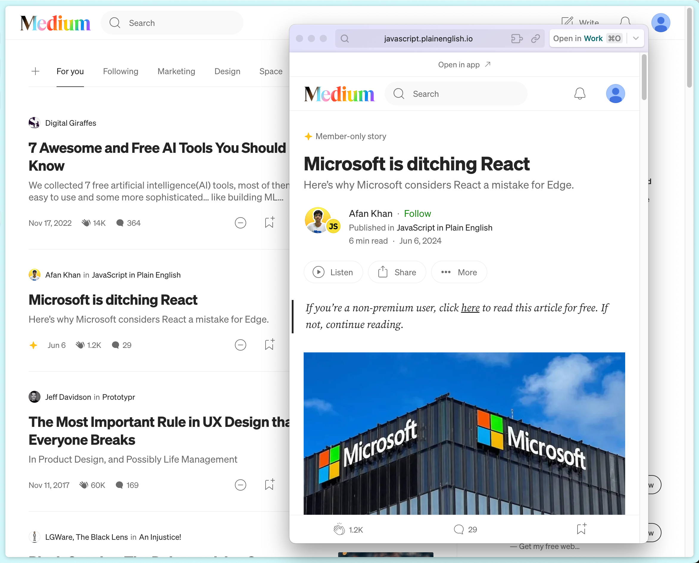 Preview with Little Arc