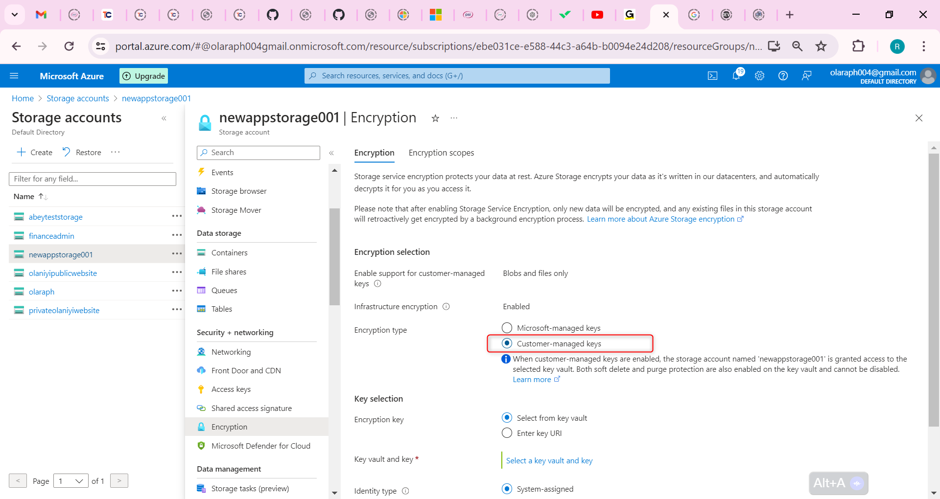 Customer-managed keys